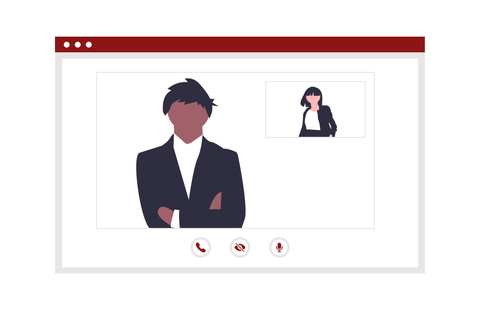 Illustration of a video call window