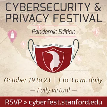 Cybersecurity & Privacy Festival, Oct 19 to 23, 1 to 3pm daily