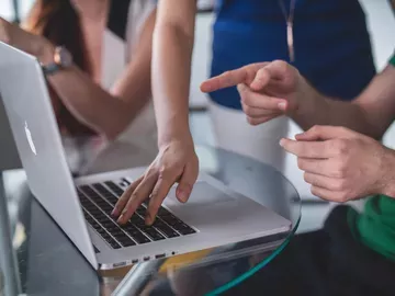 Person in front of a computer
