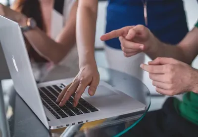 Person in front of a computer